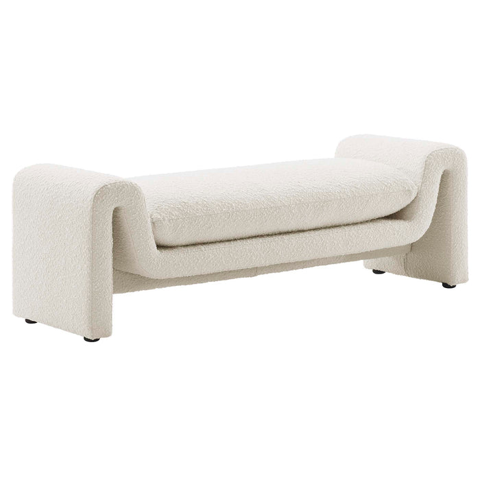 Waverly Boucle Fabric Bench by Modway