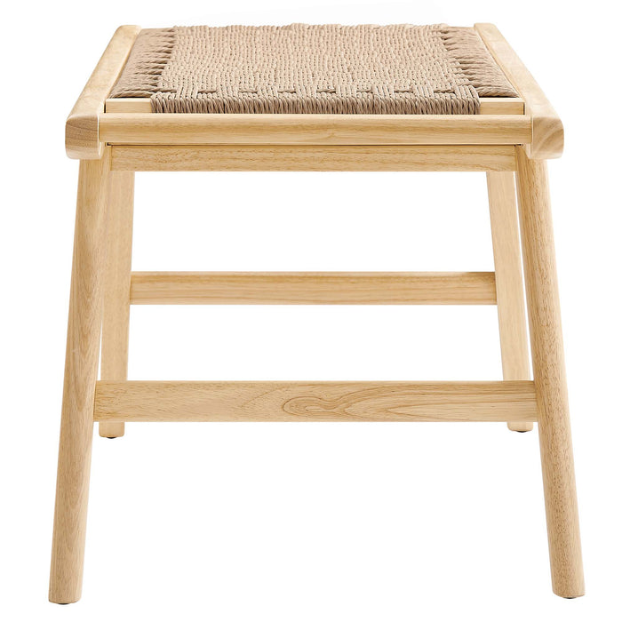 Saoirse 47" Wove Rope Wood Bench by Modway