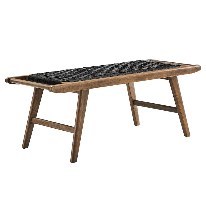 Saoirse 47" Wove Rope Wood Bench by Modway