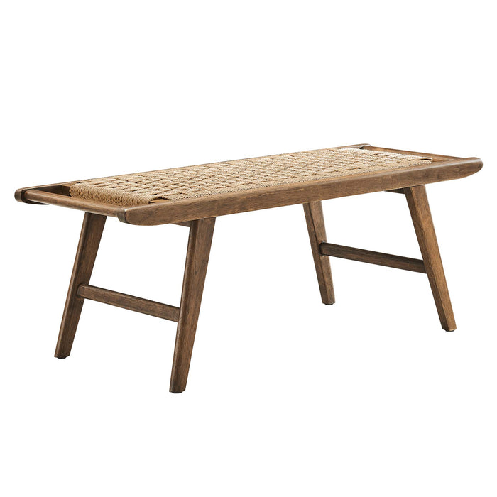 Saoirse 47" Wove Rope Wood Bench by Modway