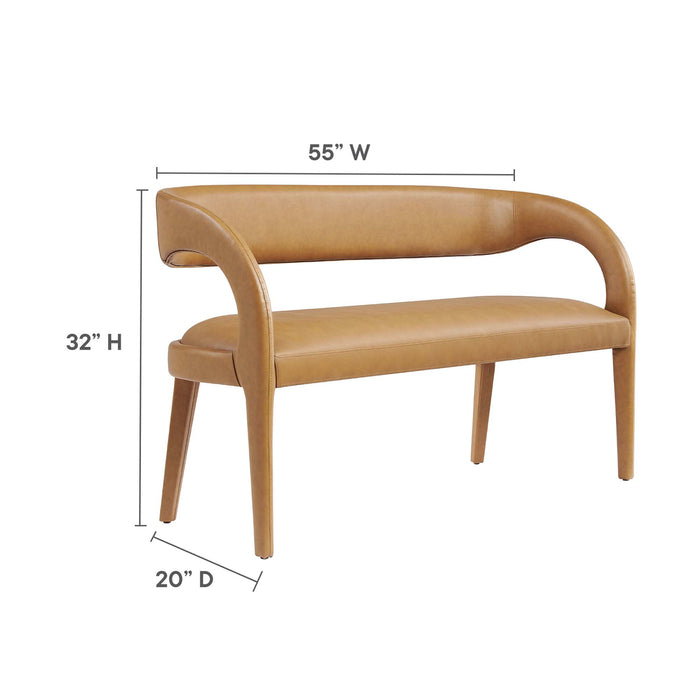 Pinnacle Vegan Leather Accent Bench by Modway