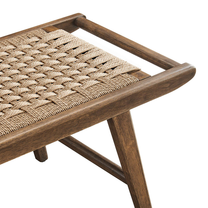 Saoirse 47" Wove Rope Wood Bench by Modway