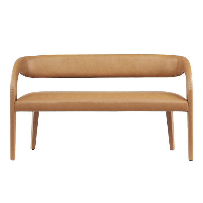 Pinnacle Vegan Leather Accent Bench by Modway