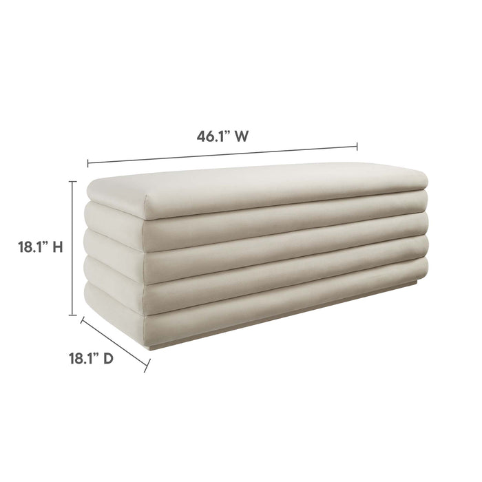 Mezzo Upholstered Performance Velvet Storage Bench by Modway