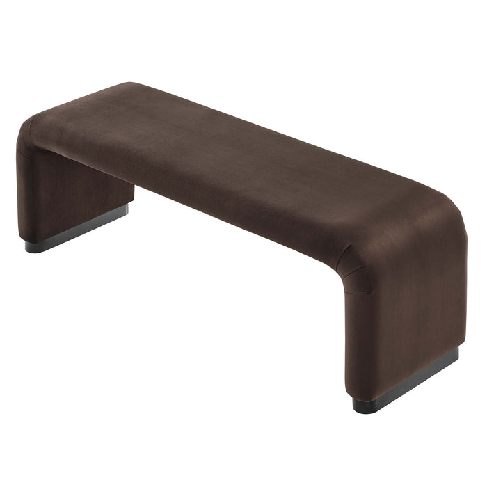 Koda Performance Velvet Waterfall Long Bench by Modway