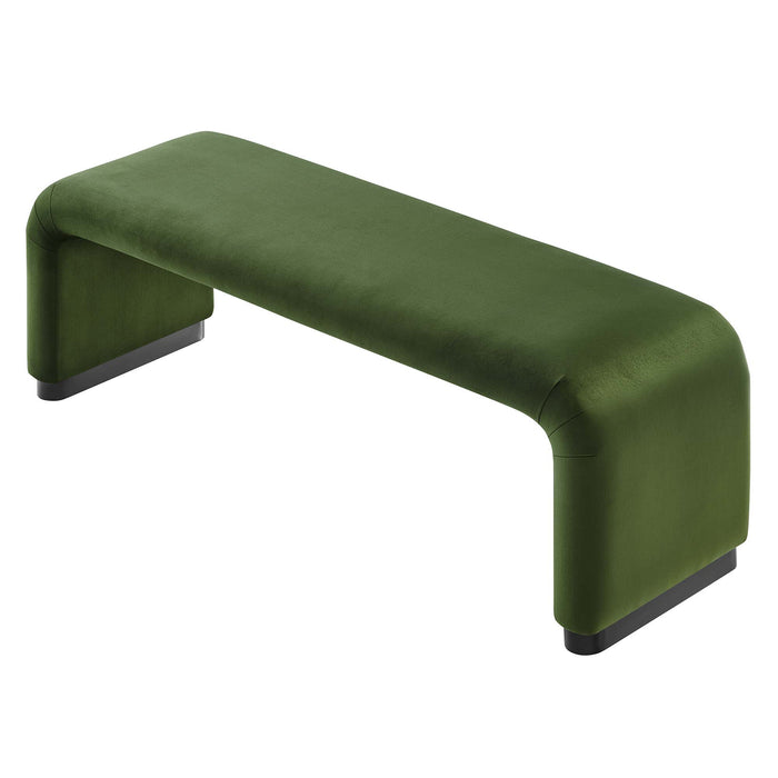 Koda Performance Velvet Waterfall Long Bench by Modway