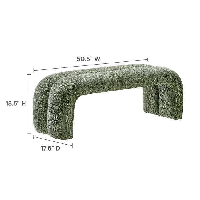 Dax 50.5" Chenille Upholstered Accent Bench by Modway