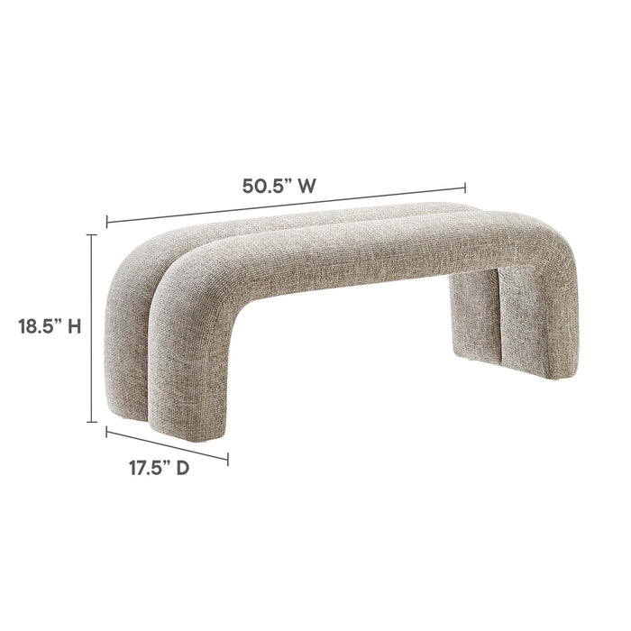 Dax 50.5" Chenille Upholstered Accent Bench by Modway