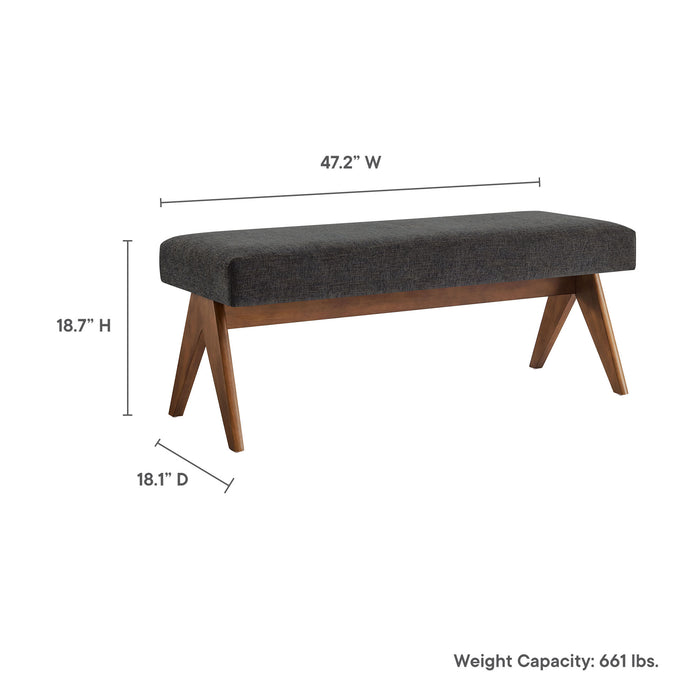 Lyra 47" Fabric Upholstered Bench by Modway