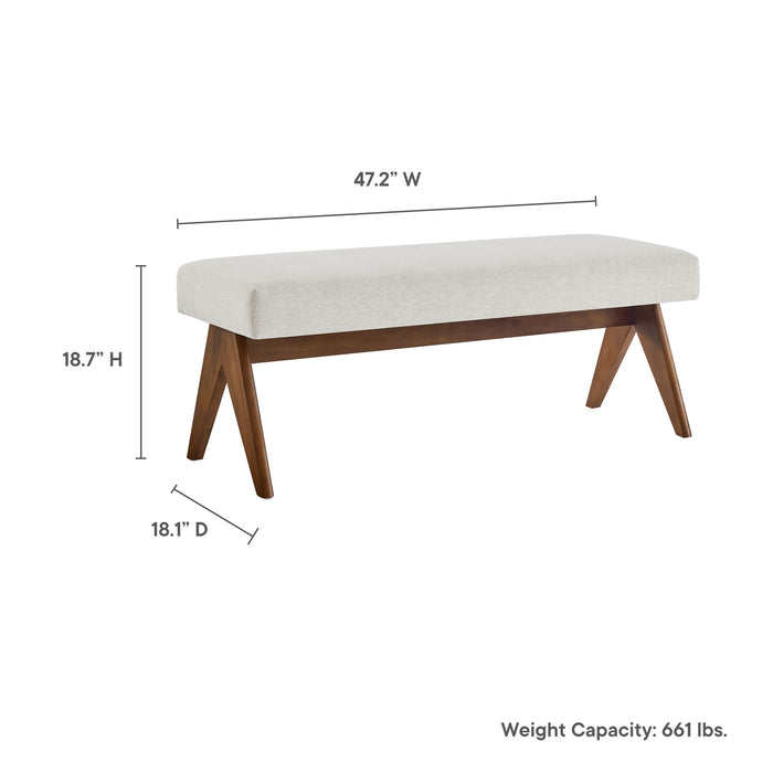 Lyra 47" Fabric Upholstered Bench by Modway