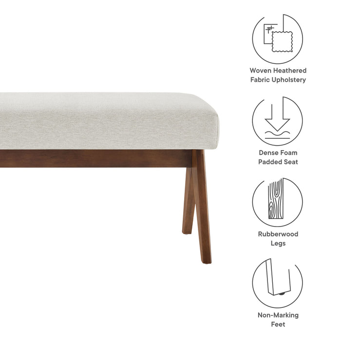 Lyra 47" Fabric Upholstered Bench by Modway