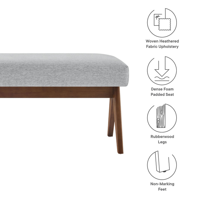 Lyra 47" Fabric Upholstered Bench by Modway