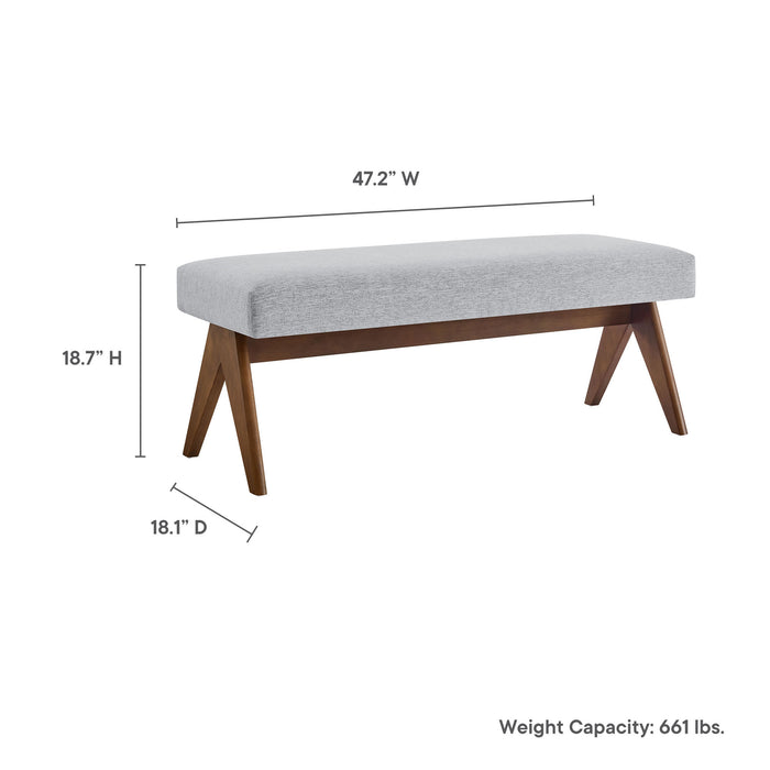 Lyra 47" Fabric Upholstered Bench by Modway