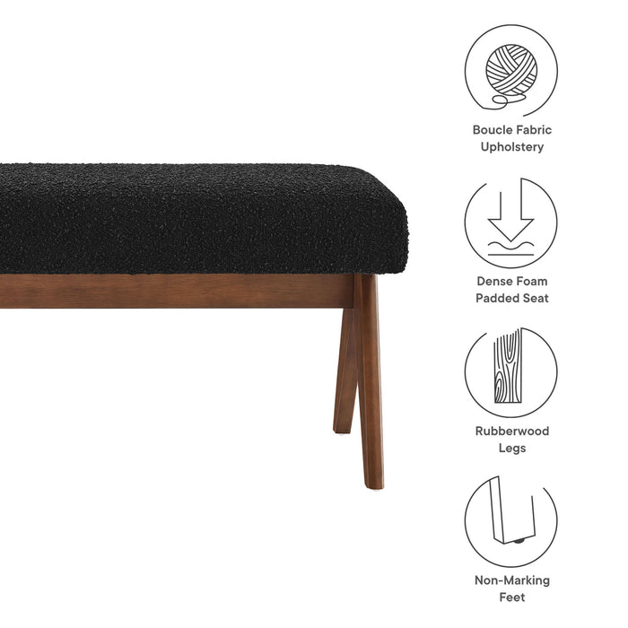 Lyra 47" Boucle Upholstered Bench by Modway