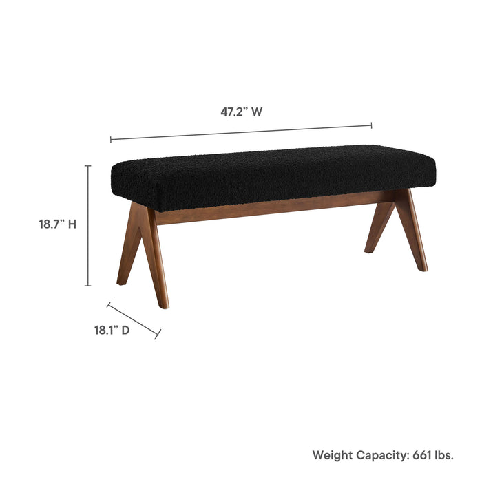 Lyra 47" Boucle Upholstered Bench by Modway