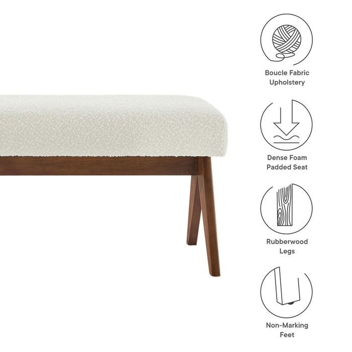 Lyra 47" Boucle Upholstered Bench by Modway