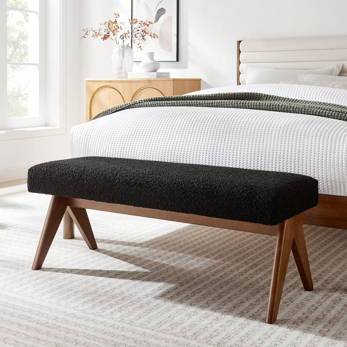 Lyra 47" Boucle Upholstered Bench by Modway