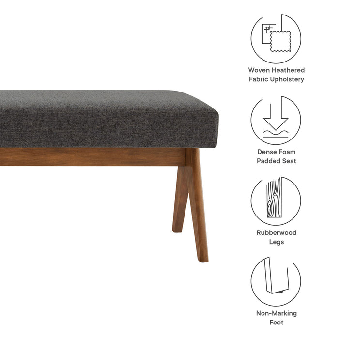 Lyra 63" Fabric Upholstered Bench by Modway