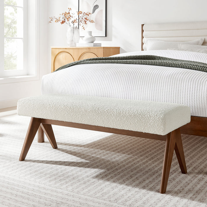 Lyra 47" Boucle Upholstered Bench by Modway