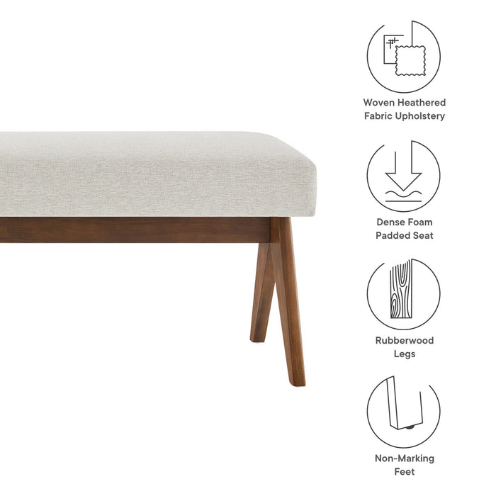 Lyra 63" Fabric Upholstered Bench by Modway