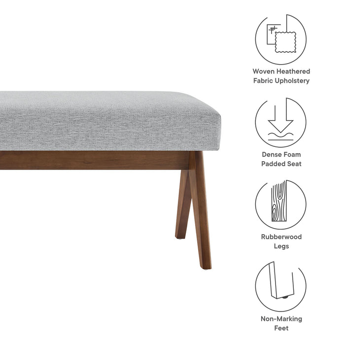 Lyra 63" Fabric Upholstered Bench by Modway