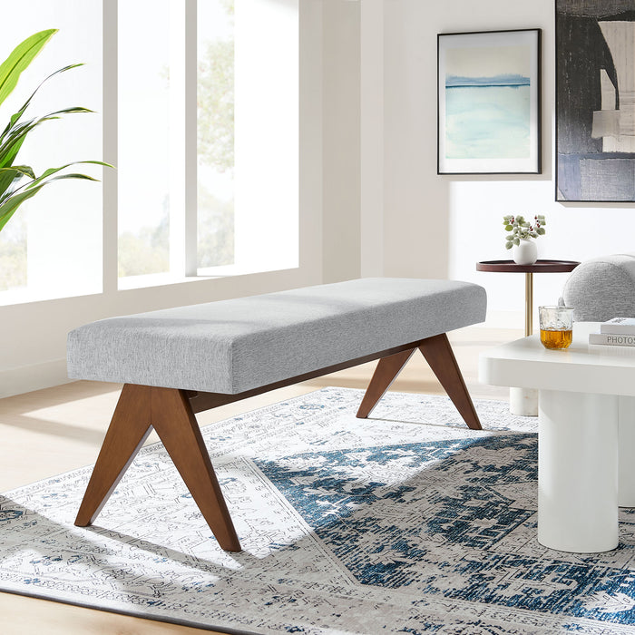 Lyra 63" Fabric Upholstered Bench by Modway