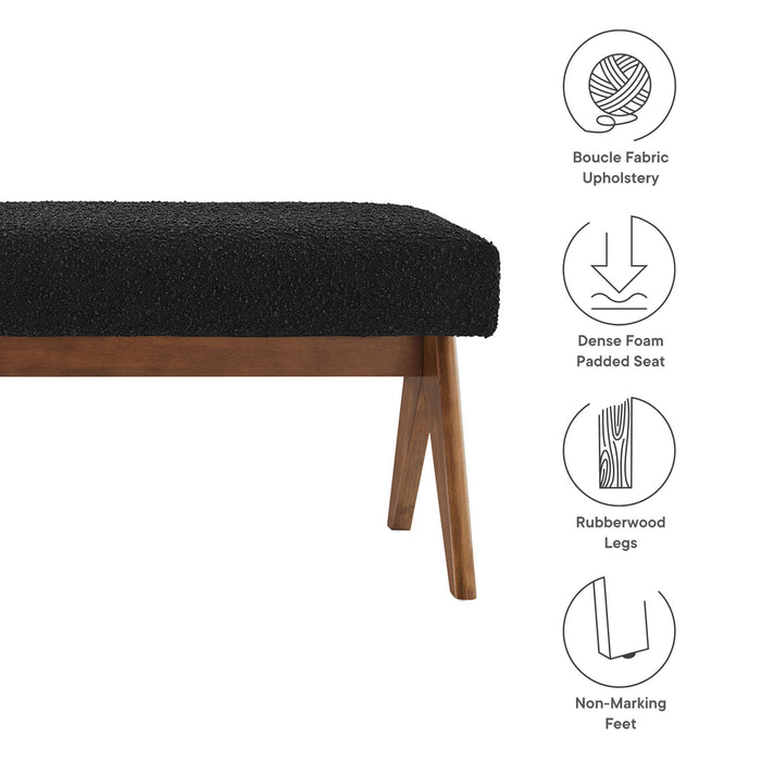 Lyra 63" Boucle Upholstered Bench by Modway