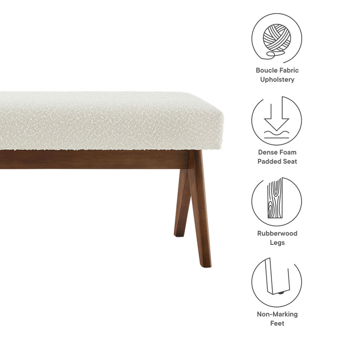 Lyra 63" Boucle Upholstered Bench by Modway