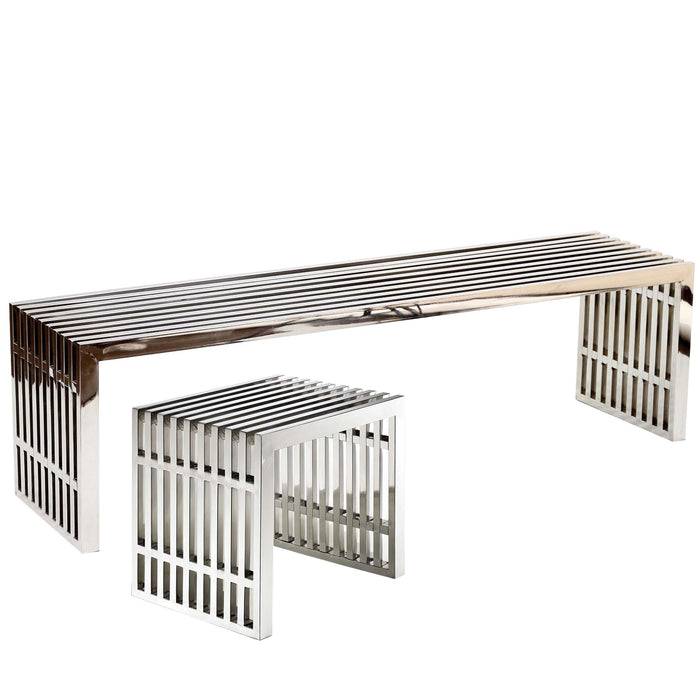 Gridiron Benches Set of 2 by Modway