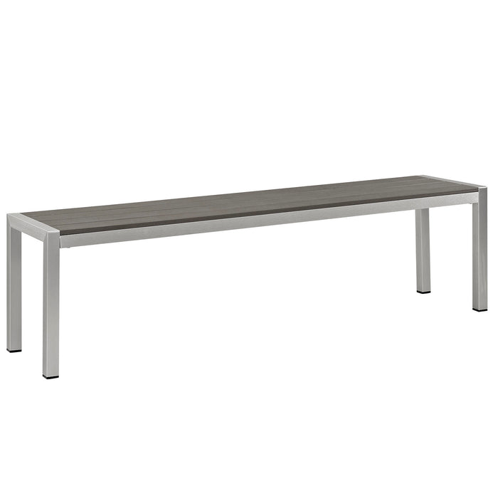 Shore Outdoor Patio Aluminum Bench by Modway