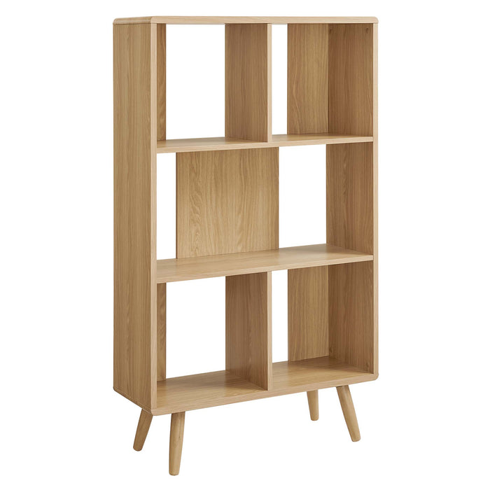 Transmit 5 Shelf Wood Grain Bookcase by Modway