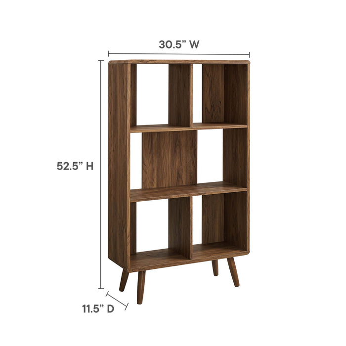 Transmit 5 Shelf Wood Grain Bookcase by Modway