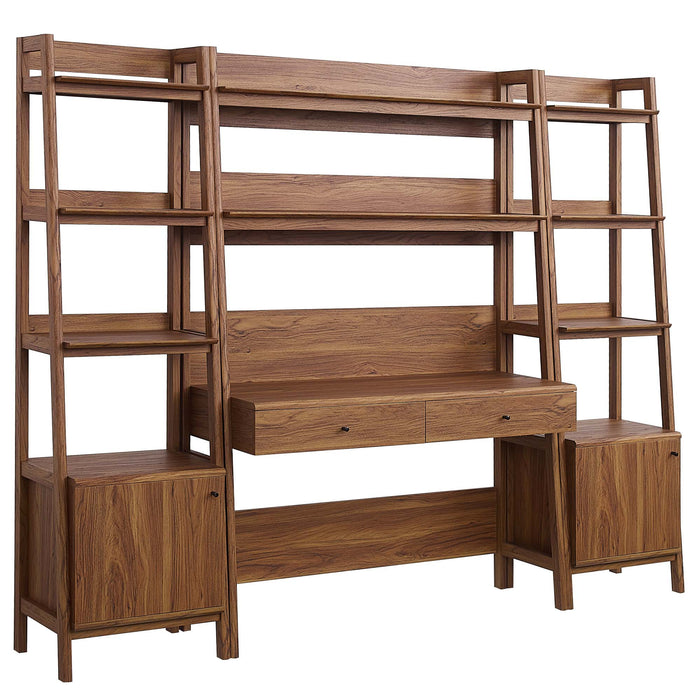 Bixby 3-Piece Wood Office Desk and Bookshelf by Modway