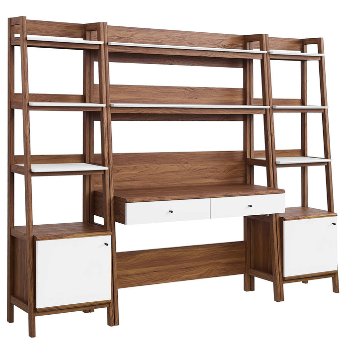 Bixby 3-Piece Wood Office Desk and Bookshelf by Modway