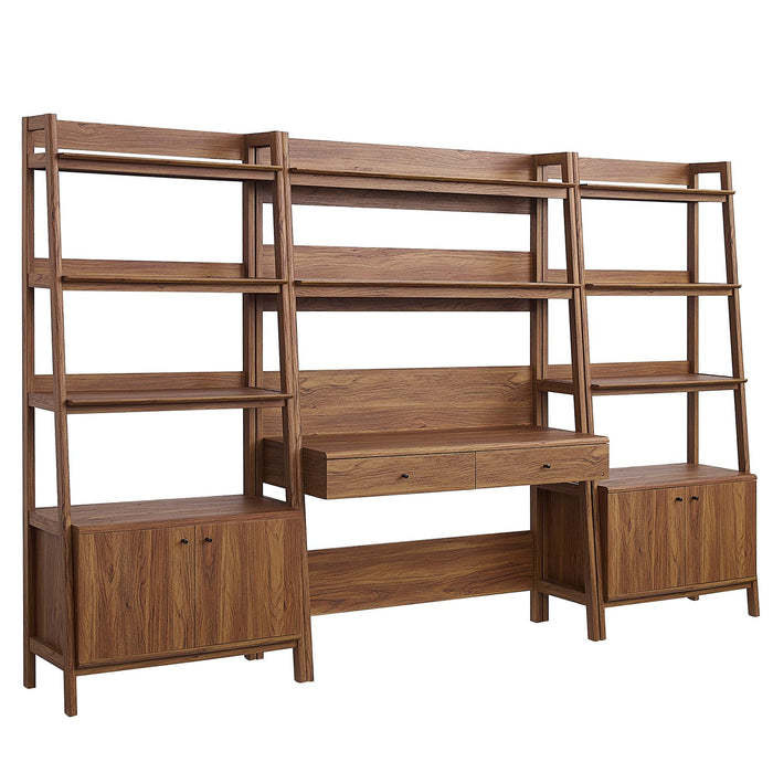 Bixby 3-Piece Wood Office Desk and Bookshelf by Modway