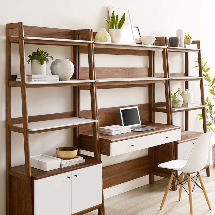 Bixby 3-Piece Wood Office Desk and Bookshelf by Modway