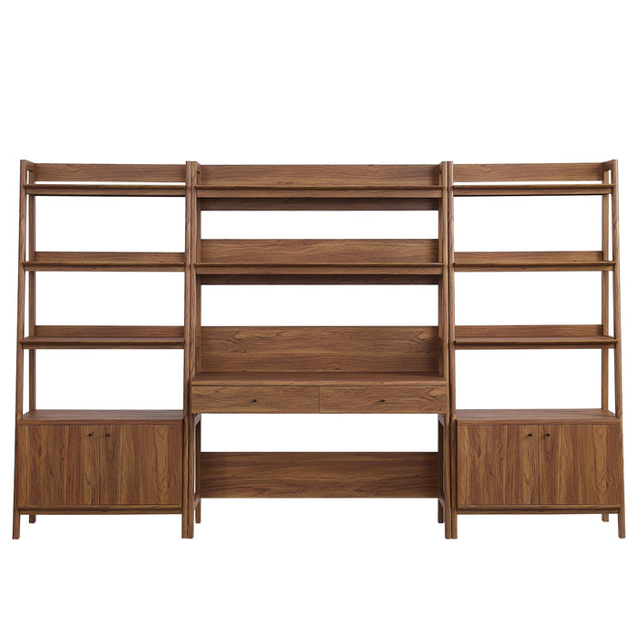 Bixby 3-Piece Wood Office Desk and Bookshelf by Modway