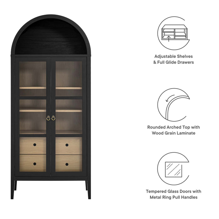 Nolan Tall Arched Storage Display Cabinet by Modway