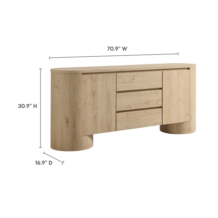 Duval 71" Rounded Sideboard Storage Cabinet by Modway