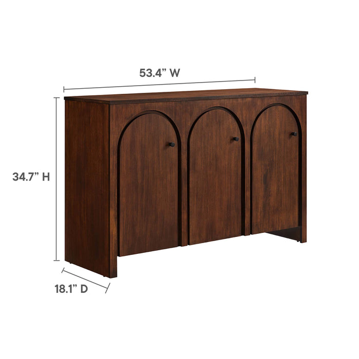 Appia 3-Door Arched Door Sideboard Storage Cabinet by Modway