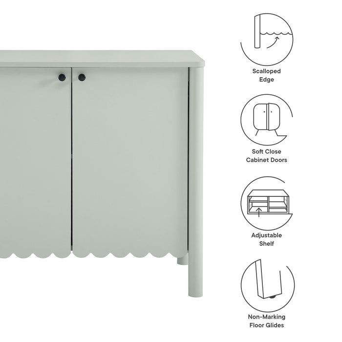 Emmeline 35" 2-Door Scalloped Sideboard Cabinet by Modway