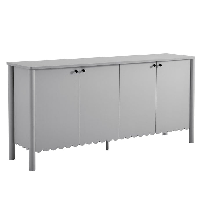 Emmeline 66" 4-Door Scalloped Sideboard Cabinet by Modway