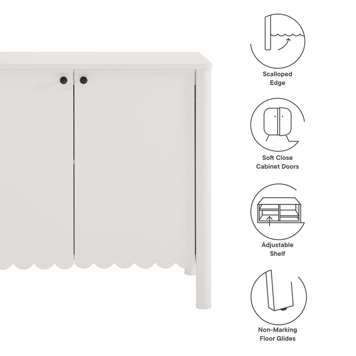 Emmeline 35" 2-Door Scalloped Sideboard Cabinet by Modway