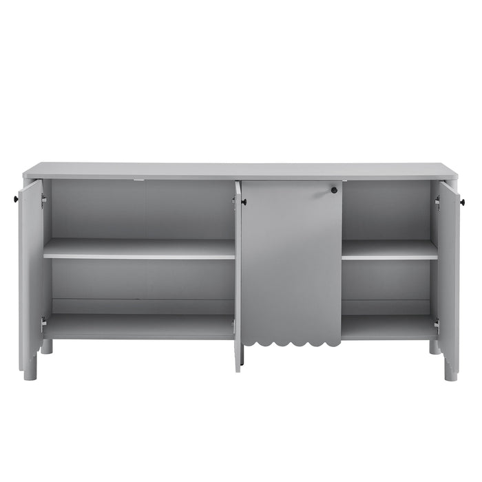 Emmeline 66" 4-Door Scalloped Sideboard Cabinet by Modway