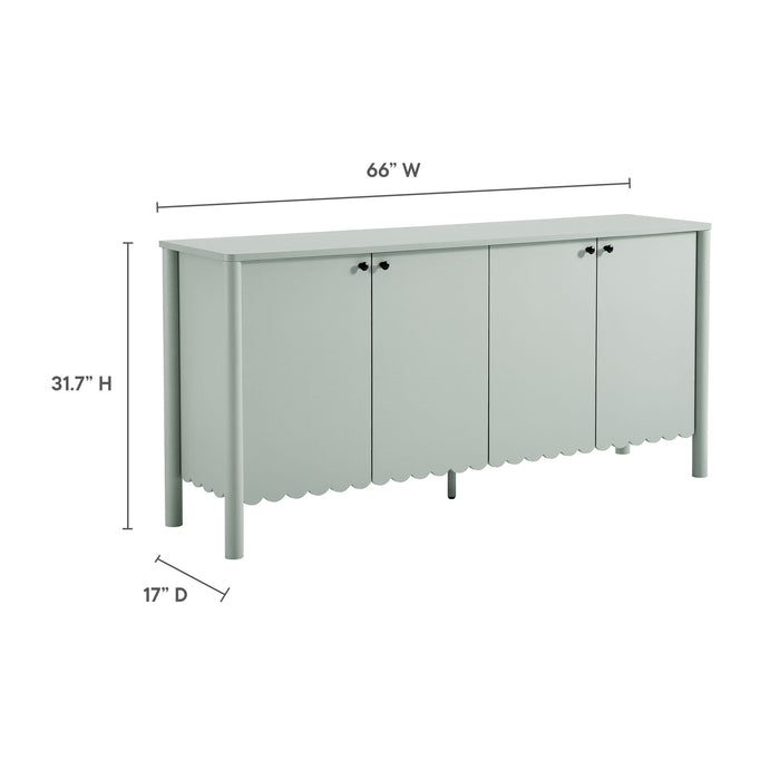 Emmeline 66" 4-Door Scalloped Sideboard Cabinet by Modway