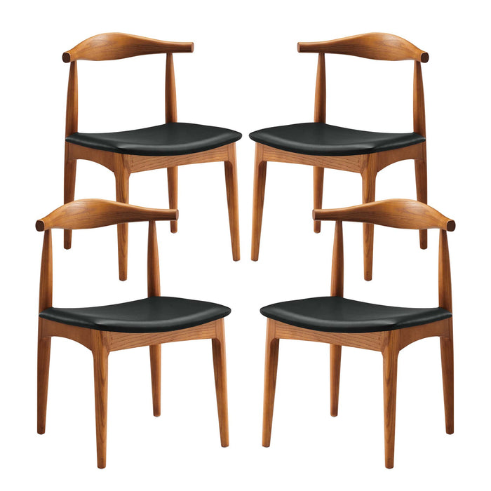 Tracy Wood Dining Chairs Set of 4 by Modway