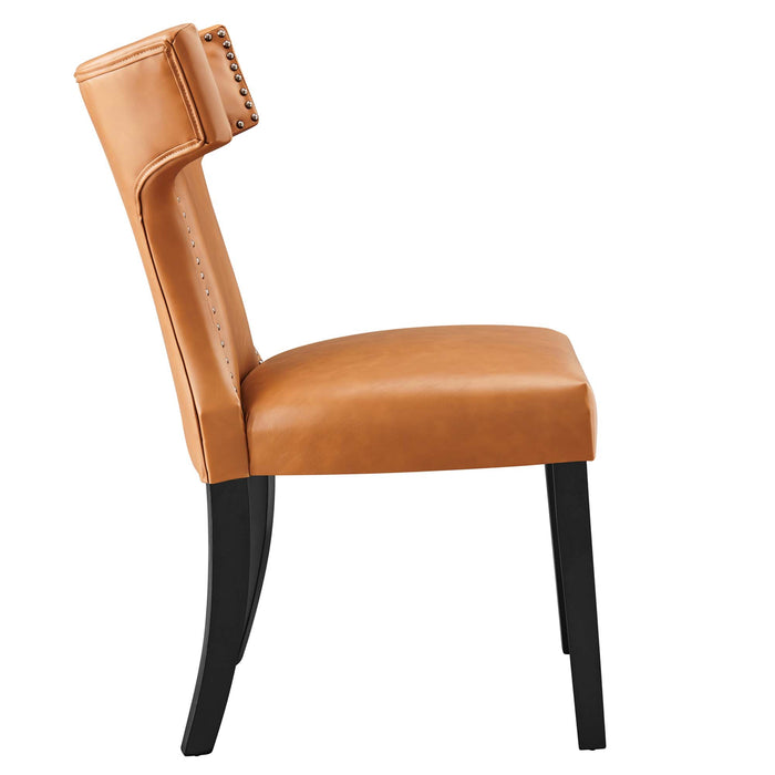 Curve Vegan Leather Dining Chair by Modway