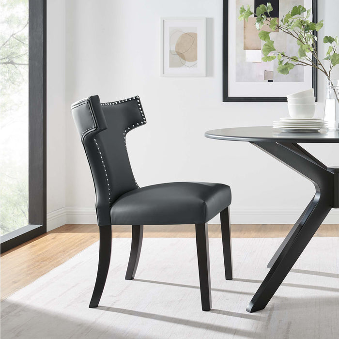 Curve Vegan Leather Dining Chair by Modway