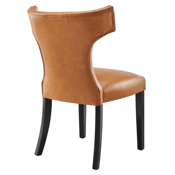 Curve Vegan Leather Dining Chair by Modway