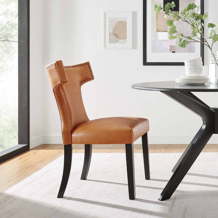 Curve Vegan Leather Dining Chair by Modway